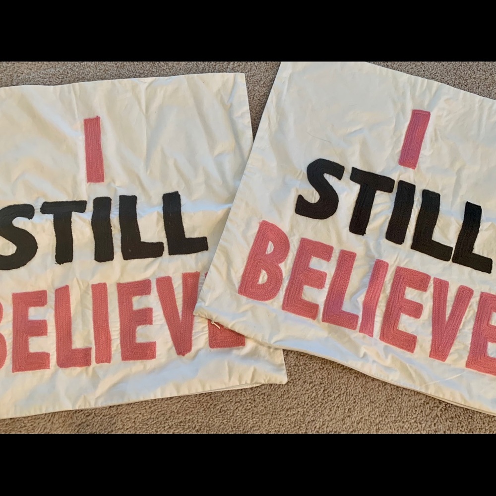 Pottery Barn Believe Christmas Pillow Covers 2
